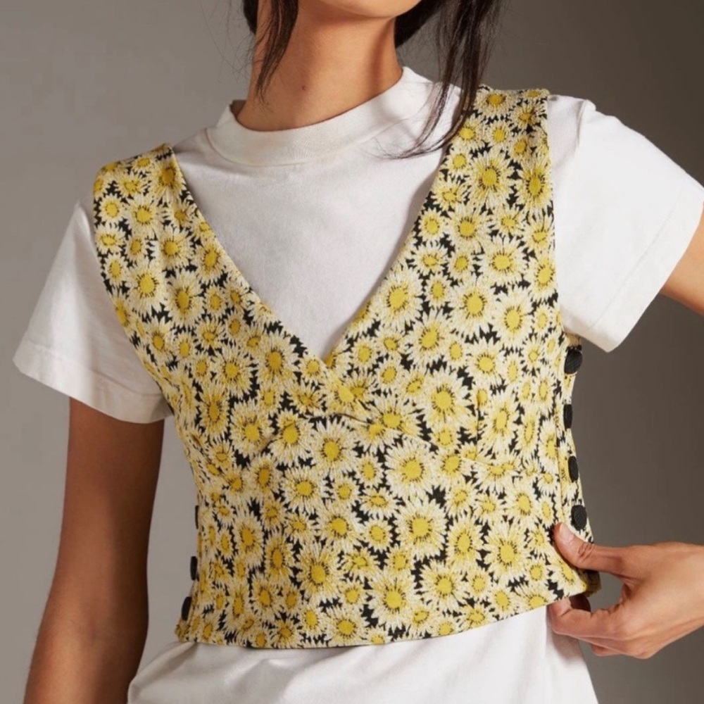 Maeve Anthropologie sunflower tank